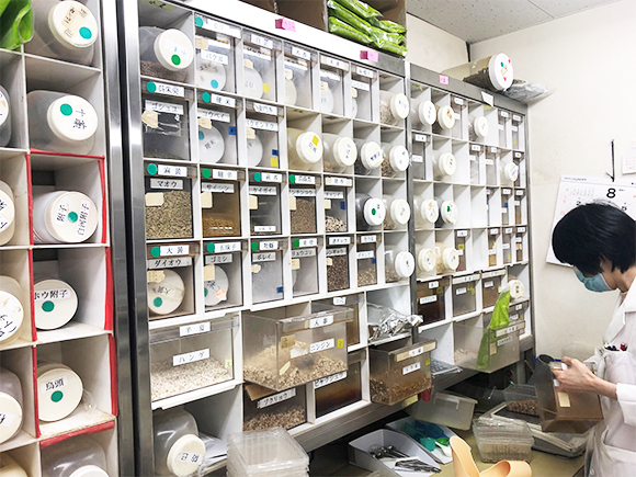 関口りんどう薬局店内